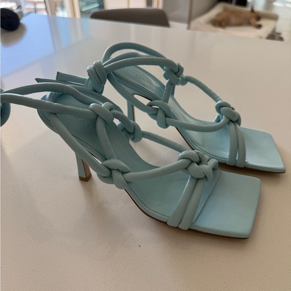 Bottega Venet Blue Strappy Sandals - Picture 2 of 5